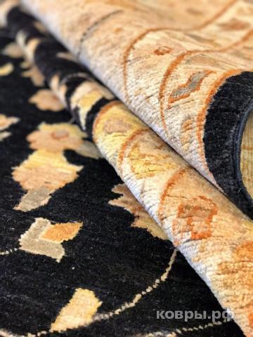 ковер ручной работы Шелковый Афганский ковер ручной работы Сhoubi Ziegler (Чуби зиглер) 4.02x2.91 — фото 4