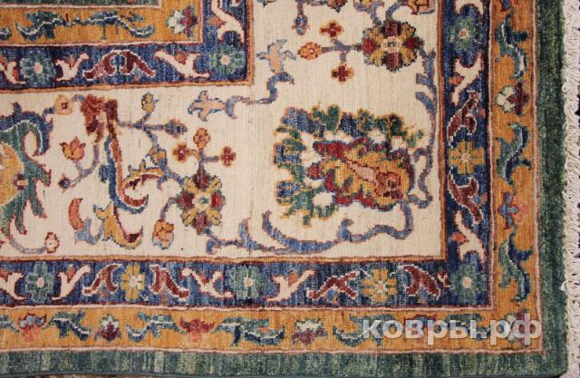 ковер ручной работы Шелковый Афганский ковер ручной работы Kazakh (Казах) 3.68x2.73 — фото 4