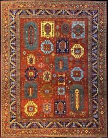 Шелковый Афганский ковер ручной работы Сhoubi (Чуби файн) 4.97x3.96