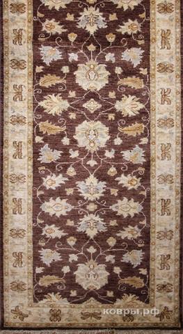 ковер ручной работы Шерстяной Афганский ковер ручной работы Сhoubi Ziegler (Чуби зиглер) 3.96x0.94 — фото 2