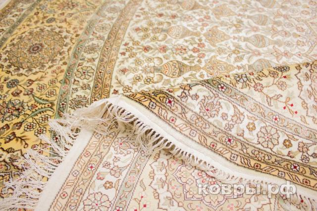 ковер ручной работы Шелковый Китайский ковер ручной работы Hereke (Хереке) 2.45x2.45 — фото 2