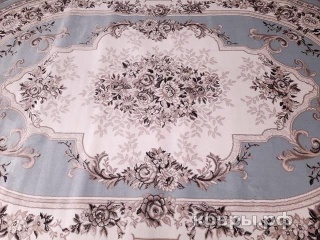 ковер Merinos Valencia Deluxe 4015 l.blue-brown овал — фото 4