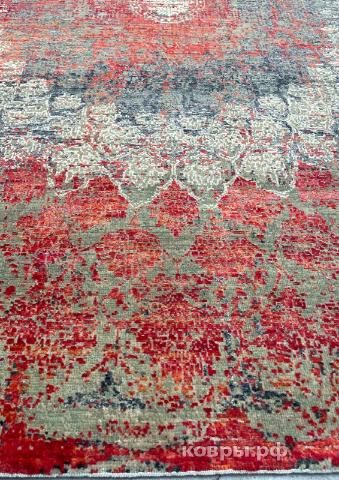 ковер ручной работы Индийский ковер ручной работы из шелка и шерсти 2.39x1.58 — фото 4