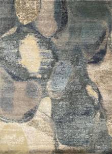 Индийский ковер ручной работы из шелка и шерсти 3.68x2.73