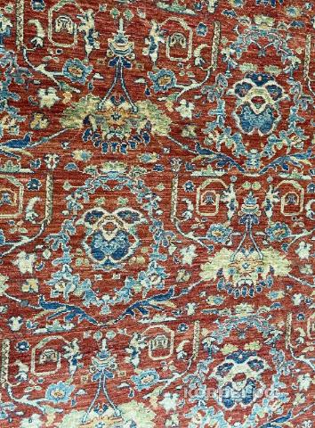 ковер ручной работы Шелковый Афганский ковер ручной работы Сhoubi Ziegler (Чуби зиглер) 7x4.94 — фото 5