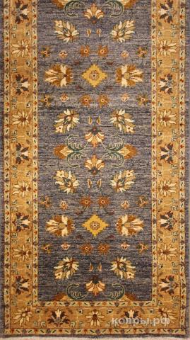 ковер ручной работы Шелковый Афганский ковер ручной работы Сhoubi (Чуби) 3.01x0.84 — фото 5