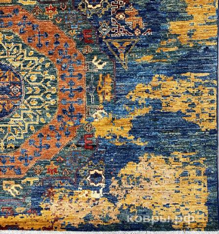 ковер ручной работы Шелковый Афганский ковер ручной работы Bidjar (Биджар) 3.46x2.68 — фото 3