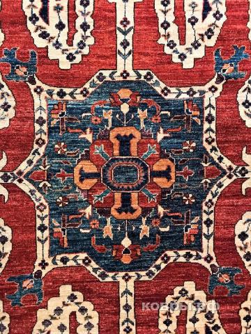 ковер ручной работы Афганский ковер ручной работы из шелка и шерсти Bidjar (Биджар) 3.63x2.77 — фото 3