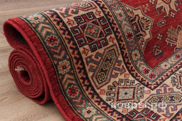 ковер ручной работы Пакистанский ковер ручной работы Казах 1.86x2.74 — фото 15