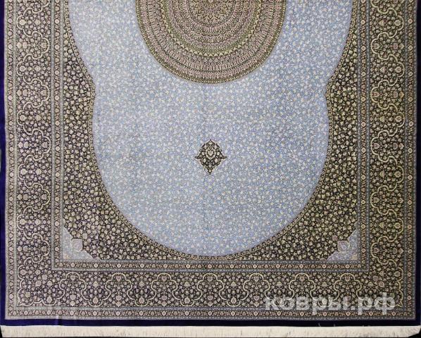 ковер ручной работы Шелковый Иранский ковер ручной работы Qum (Кум Майсуми) 5.1x3.47 — фото 4