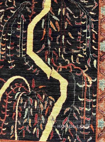 ковер ручной работы Шелковый Афганский ковер ручной работы Сhoubi (Чуби) 3.25x2.68 — фото 2