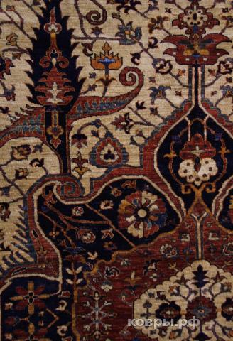 ковер ручной работы Шелковый Афганский ковер ручной работы Heriz (Хериз) 3.41x2.7 — фото 6