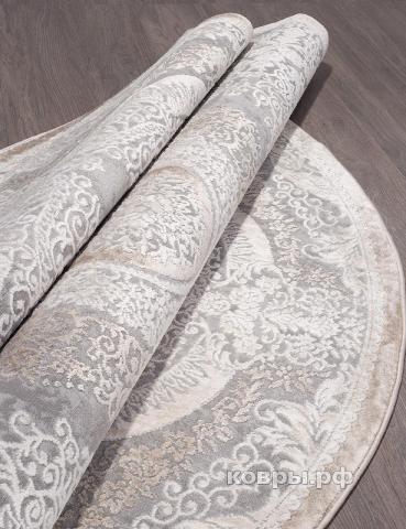 ковер KARMEN HALI ARMINA 03880C GREY / BROWN Круг — фото 3