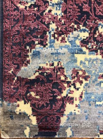 ковер ручной работы Индийский ковер ручной работы из шелка и шерсти 3.06x2.03 — фото 3