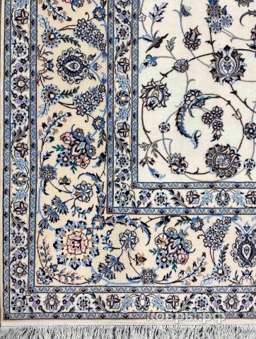 ковер ручной работы Иранский ковер ручной работы из шелка и шерсти Nain (Наин) 4.06x3.02 — фото 3