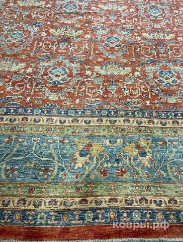 ковер ручной работы Шелковый Афганский ковер ручной работы Сhoubi Ziegler (Чуби зиглер) 7x4.94 — фото 7