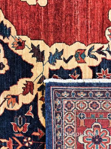 ковер ручной работы Афганский ковер ручной работы из шелка и шерсти Bidjar (Биджар) 3.63x2.77 — фото 5