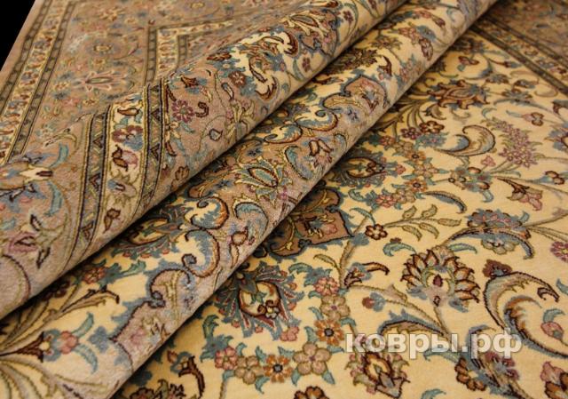 ковер ручной работы Шелковый Иранский ковер ручной работы Qum (Кум) 1.98x1.28 — фото 5