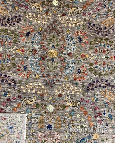 ковер ручной работы Шелковый Афганский ковер ручной работы Сhoubi (Чуби файн) 2.76x2.1 — фото 4