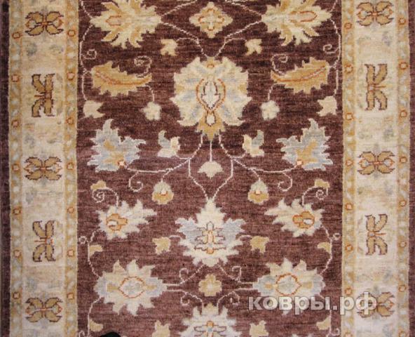 ковер ручной работы Шерстяной Афганский ковер ручной работы Сhoubi Ziegler (Чуби зиглер) 3.96x0.94 — фото 5