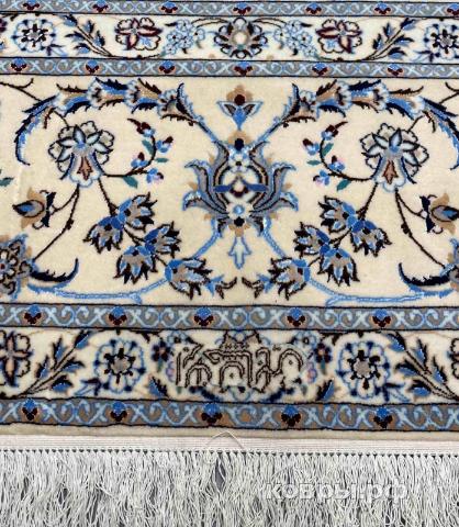 ковер ручной работы Иранский ковер ручной работы из шелка и шерсти Nain (Наин) 4.06x3.02 — фото 4