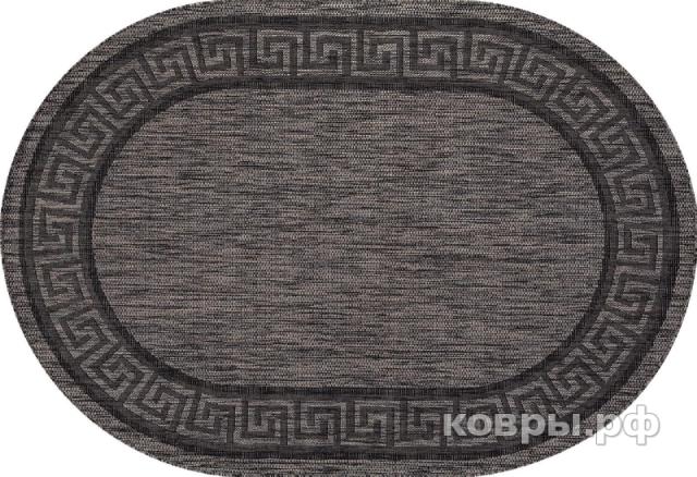 ковер MERINOS VEGAS S002 D.GRAY-BLACK Овал