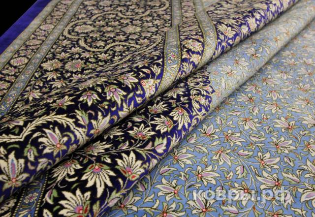 ковер ручной работы Шелковый Иранский ковер ручной работы Qum (Кум Майсуми) 5.1x3.47 — фото 7