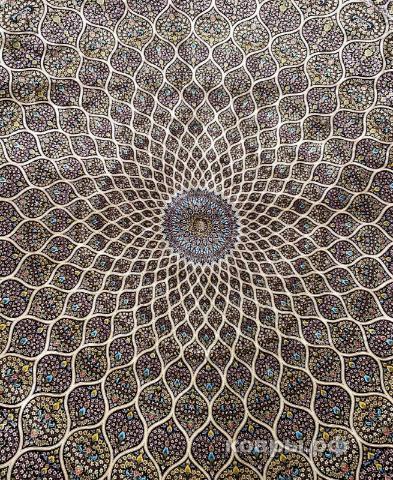 ковер ручной работы Шелковый Иранский ковер ручной работы Qum (Кум) 4x4 — фото 3