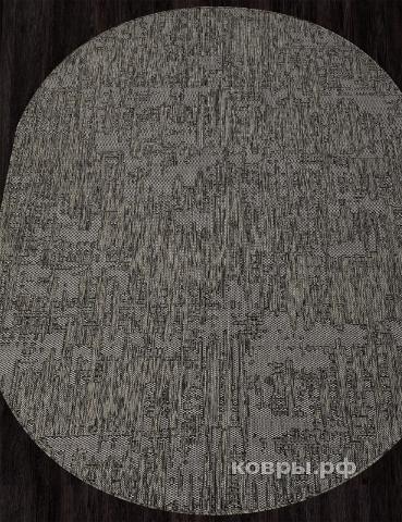 ковер Ковер MERINOS KAIR S144 BLACK-GRAY Овал — фото 2
