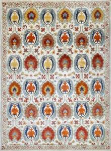 Шелковый Афганский ковер ручной работы Susane (Сюзане) 3.17x2.4