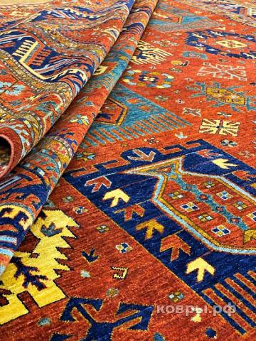 ковер ручной работы Шелковый Афганский ковер ручной работы Сhoubi (Чуби файн) 4.97x3.96 — фото 5