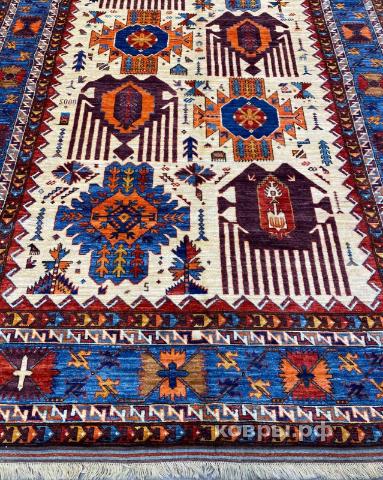 ковер ручной работы Шелковый Афганский ковер ручной работы Temir Baluch (Темир Балуч) 2.9x2.06 — фото 2