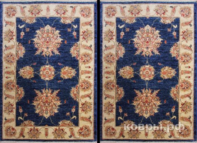 ковер ручной работы Афганский ковер ручной работы из шелка и шерсти Сhoubi (Чуби) 1.2x0.8 — фото 2