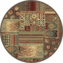Коротковорсовый зелёный ковёр Genova 38406 729271 круг Коротковорсовый зелёный ковёр Genova 38406 729271 круг