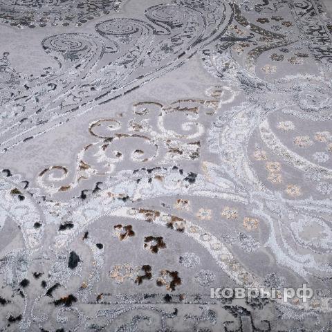 ковер Karmen hali Ascona 4535A GRI FLOS / GRI FLOS овал — фото 3