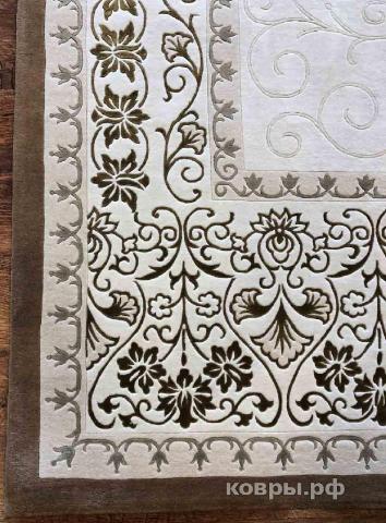 ковер ручной работы Китайский ковер ручной работы из шелка и шерсти 3.66x2.74 — фото 4