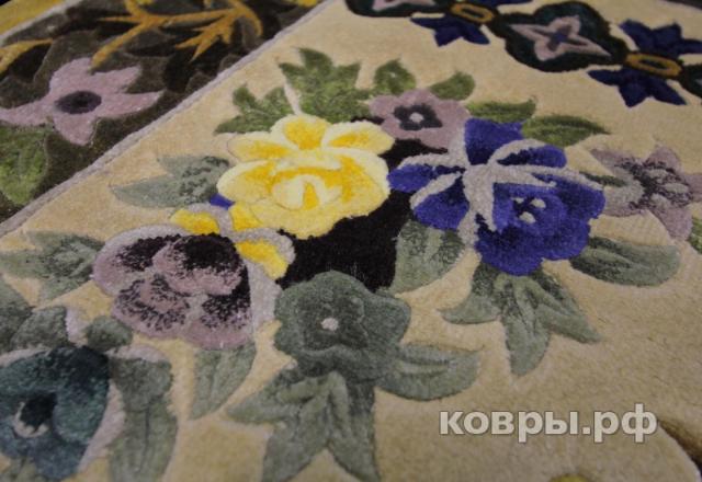 ковер ручной работы Китайский ковер ручной работы из шелка и шерсти 1.5x0.8 — фото 4
