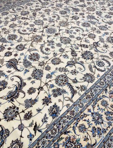 ковер ручной работы Иранский ковер ручной работы из шелка и шерсти Nain (Наин) 4.06x3.02 — фото 5