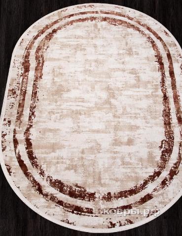 ковер KARMEN HALI LISSABON SI053K BROWN / BROWN Овал — фото 2