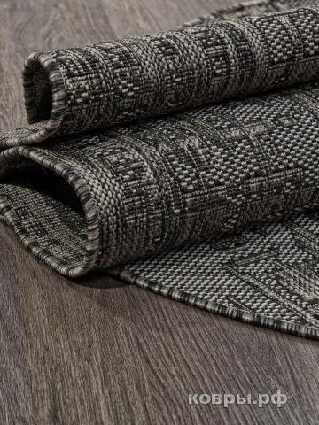 ковер Ковер MERINOS KAIR S144 BLACK-GRAY Овал — фото 3