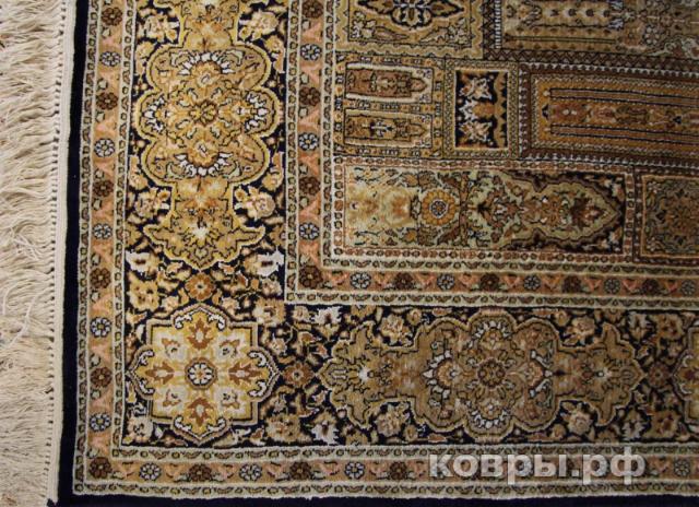 ковер ручной работы Шелковый Индийский ковер ручной работы Kashmir (Кашмир Хешти)2.19x1.49 — фото 4