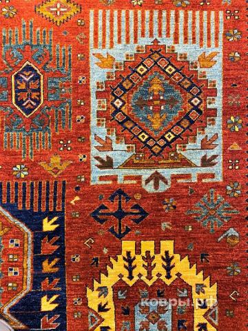 ковер ручной работы Шелковый Афганский ковер ручной работы Сhoubi (Чуби файн) 4.97x3.96 — фото 6