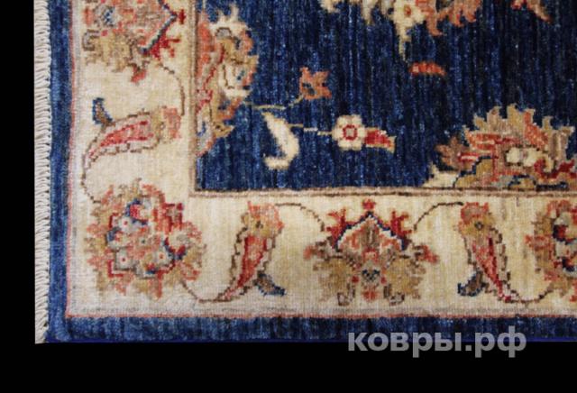 ковер ручной работы Афганский ковер ручной работы из шелка и шерсти Сhoubi (Чуби) 1.2x0.8 — фото 3