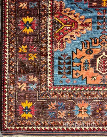 ковер ручной работы Шелковый Афганский ковер ручной работы Kazakh (Казах) 3.15x2.42 — фото 2