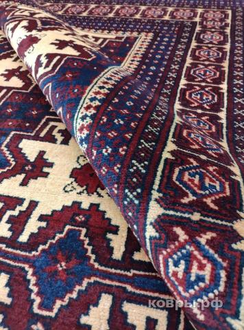 ковер ручной работы Афганский ковер ручной работы из шелка и шерсти Zeyva (Зейва) 3.84x2.18 — фото 2