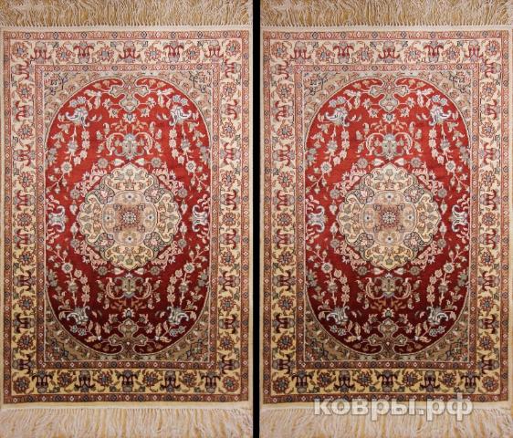 ковер ручной работы Шелковый Китайский ковер ручной работы 300 lines (300 линий) 0.93x0.63 — фото 2