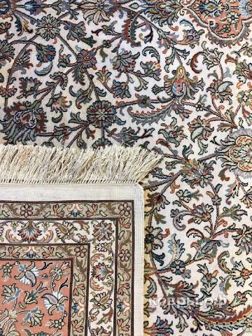 ковер ручной работы Шелковый Индийский ковер ручной работы Kashmir (Кашмир кашан) 3.73x2.79 — фото 4