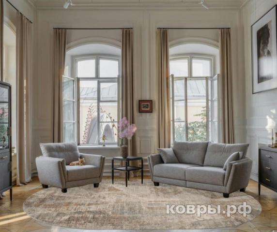 ковер Ковер VALENTIS AFINA F428AB BEIGE / PUDRA Овал — фото 3