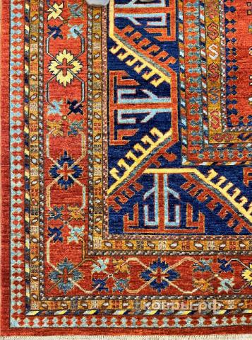 ковер ручной работы Шелковый Афганский ковер ручной работы Сhoubi (Чуби файн) 4.97x3.96 — фото 7