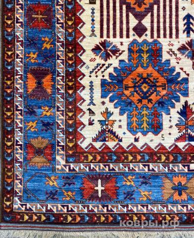 ковер ручной работы Шелковый Афганский ковер ручной работы Temir Baluch (Темир Балуч) 2.9x2.06 — фото 4